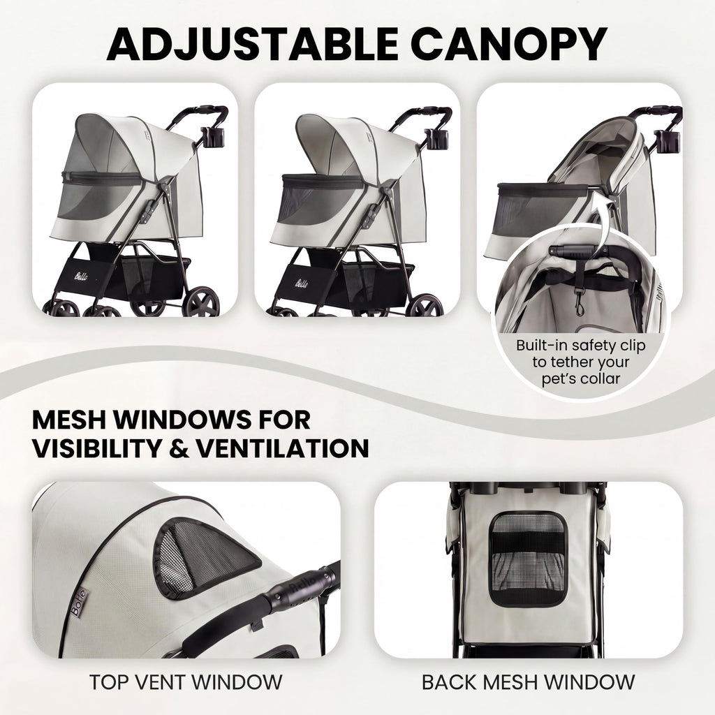 Foldable 4-Wheel Pet Stroller S9099