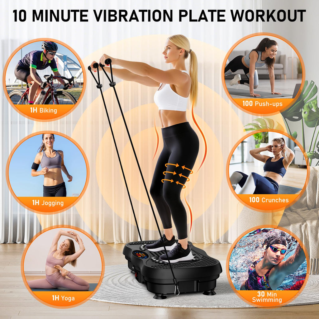 Vibration Plate Exercise Machine 130 Levels 450 Lbs Capacity C2223