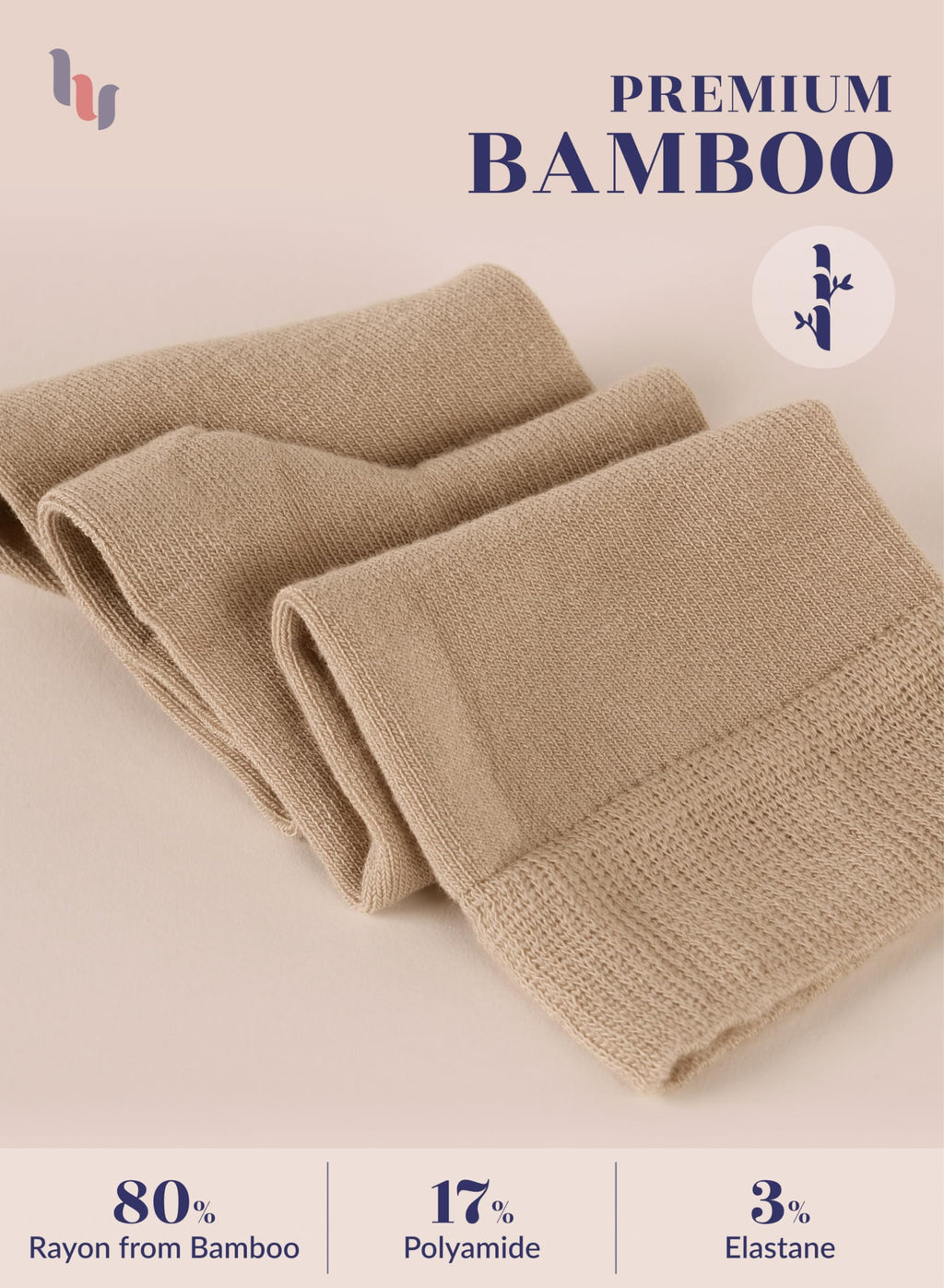 Rayon from Bamboo Knee High Socks 4 Pairs V155