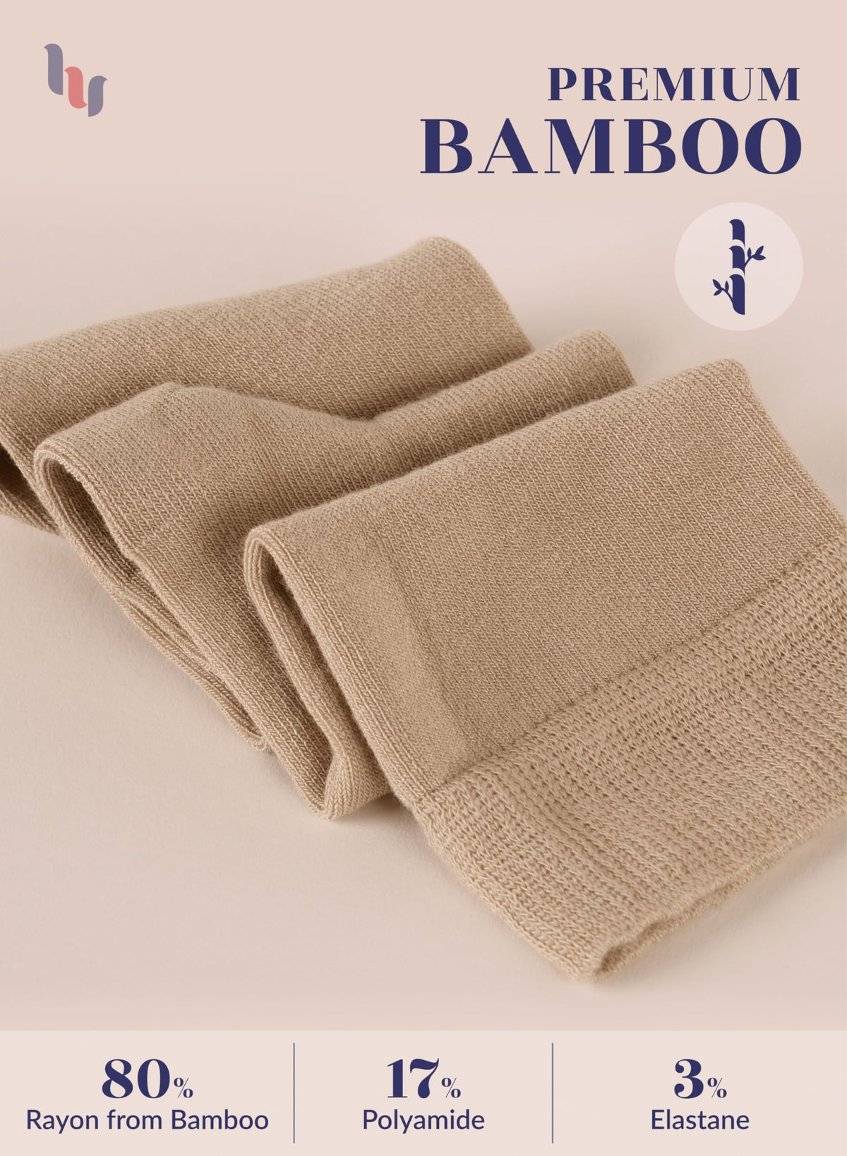 Rayon from Bamboo Knee High Socks 4 Pairs V155