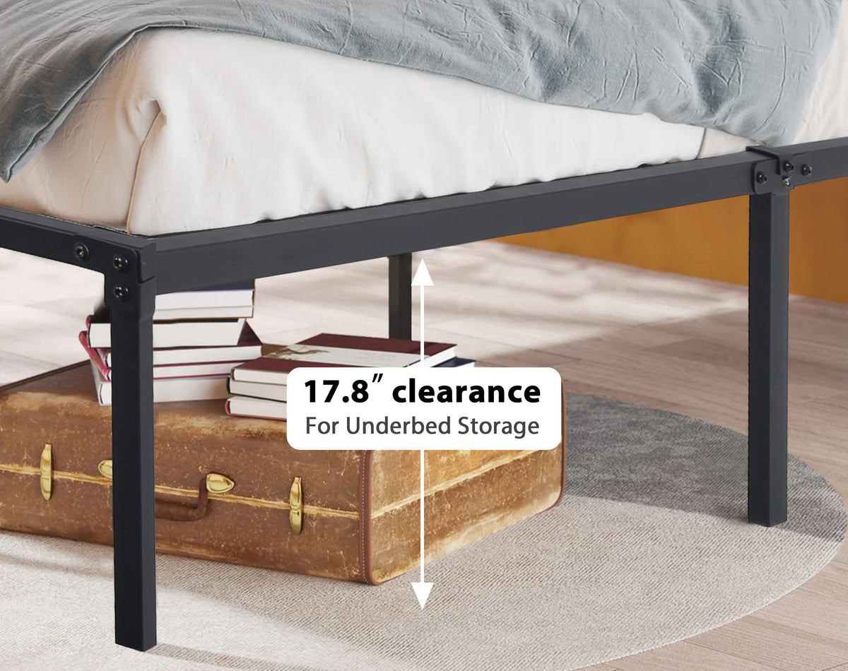 14 Inch Full Size Metal Bed Frame with Storage U31811