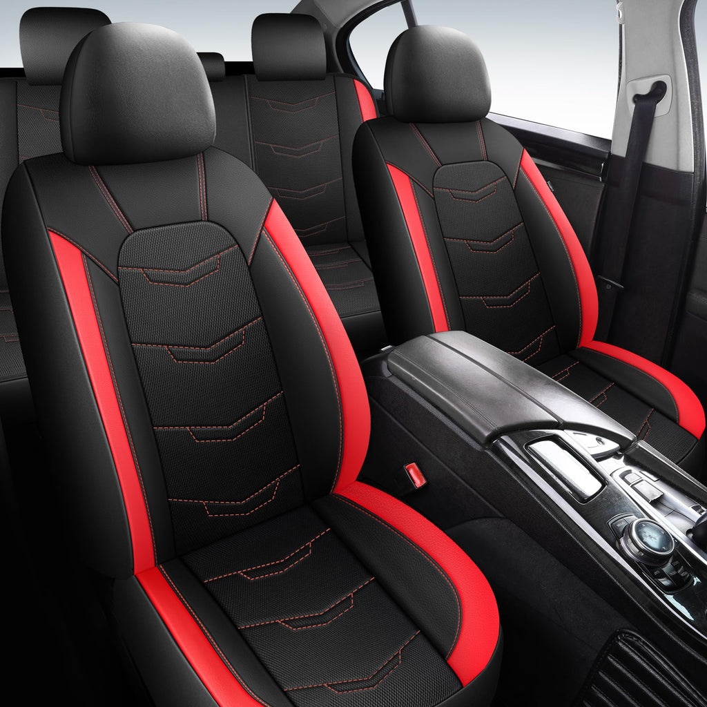 Car Seat Cover Black Red H4998