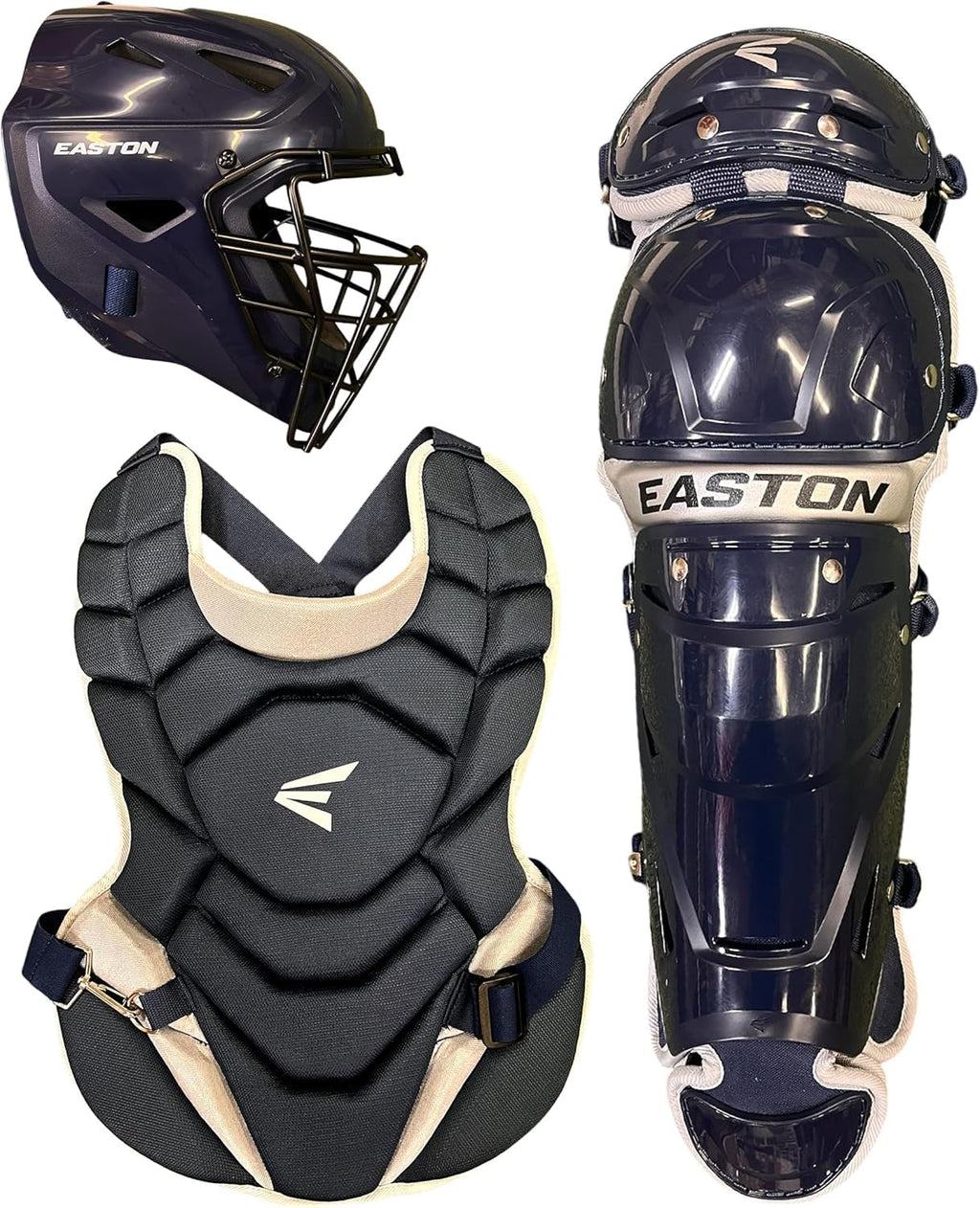 Black 3-Piece Catcher's Set with NOCSAE Certified Helmet, Chest Protector & Leg Guards A8818