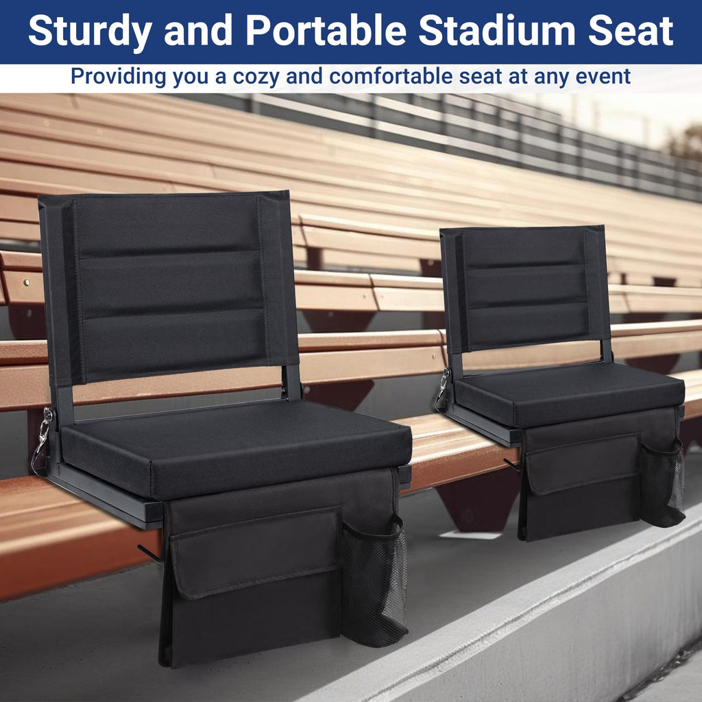 Bleachers Stadium Seat with Back Support and Cushion E3507