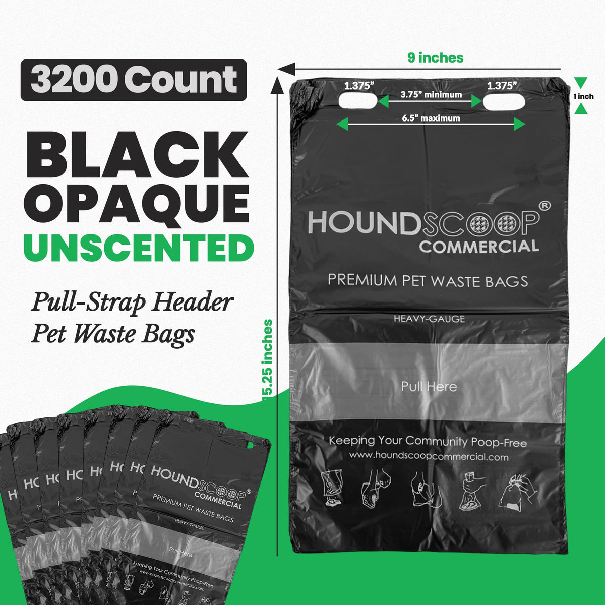 XL Pull-Strap Header Pet Waste Bags G146