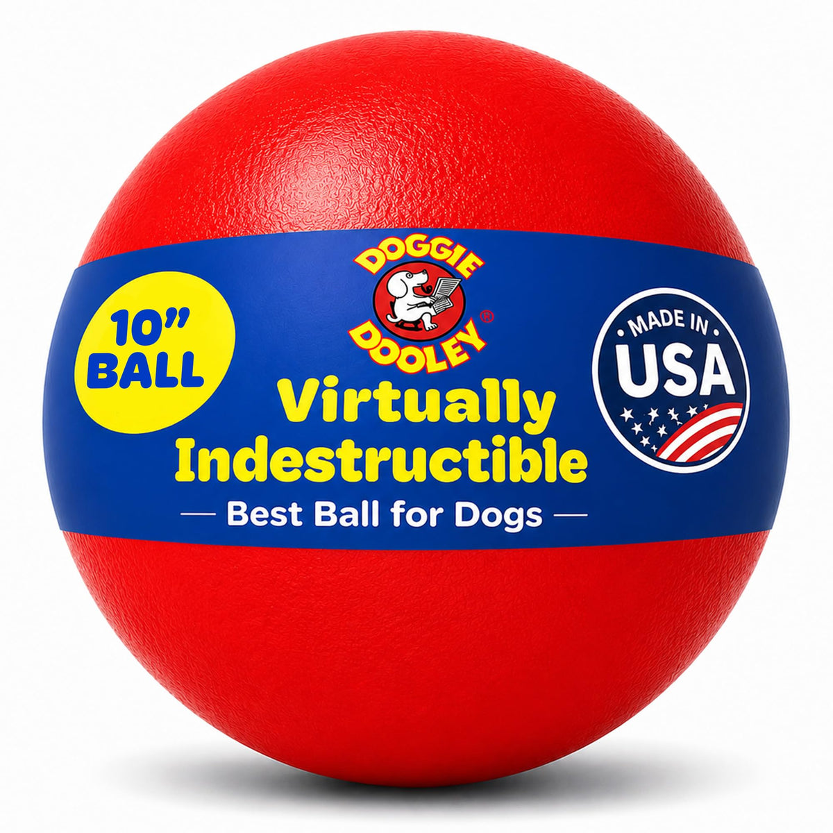 Red 10 Inch Dog Ball J930