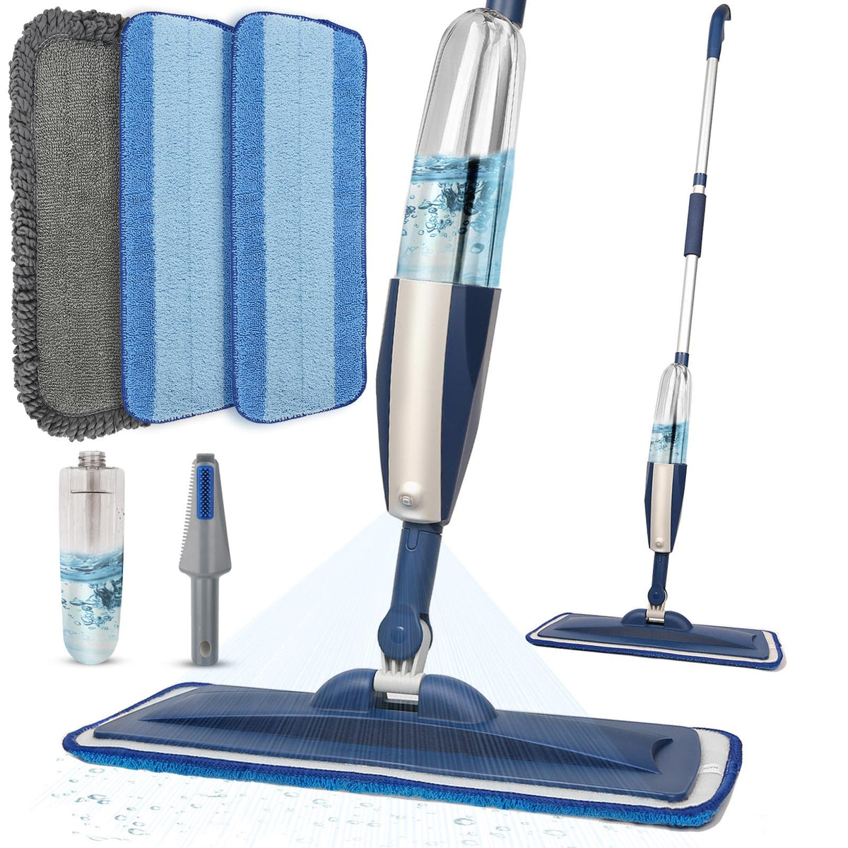 Wet Spray Mop with 14 oz Bottle & 3 Microfiber Pads A7635