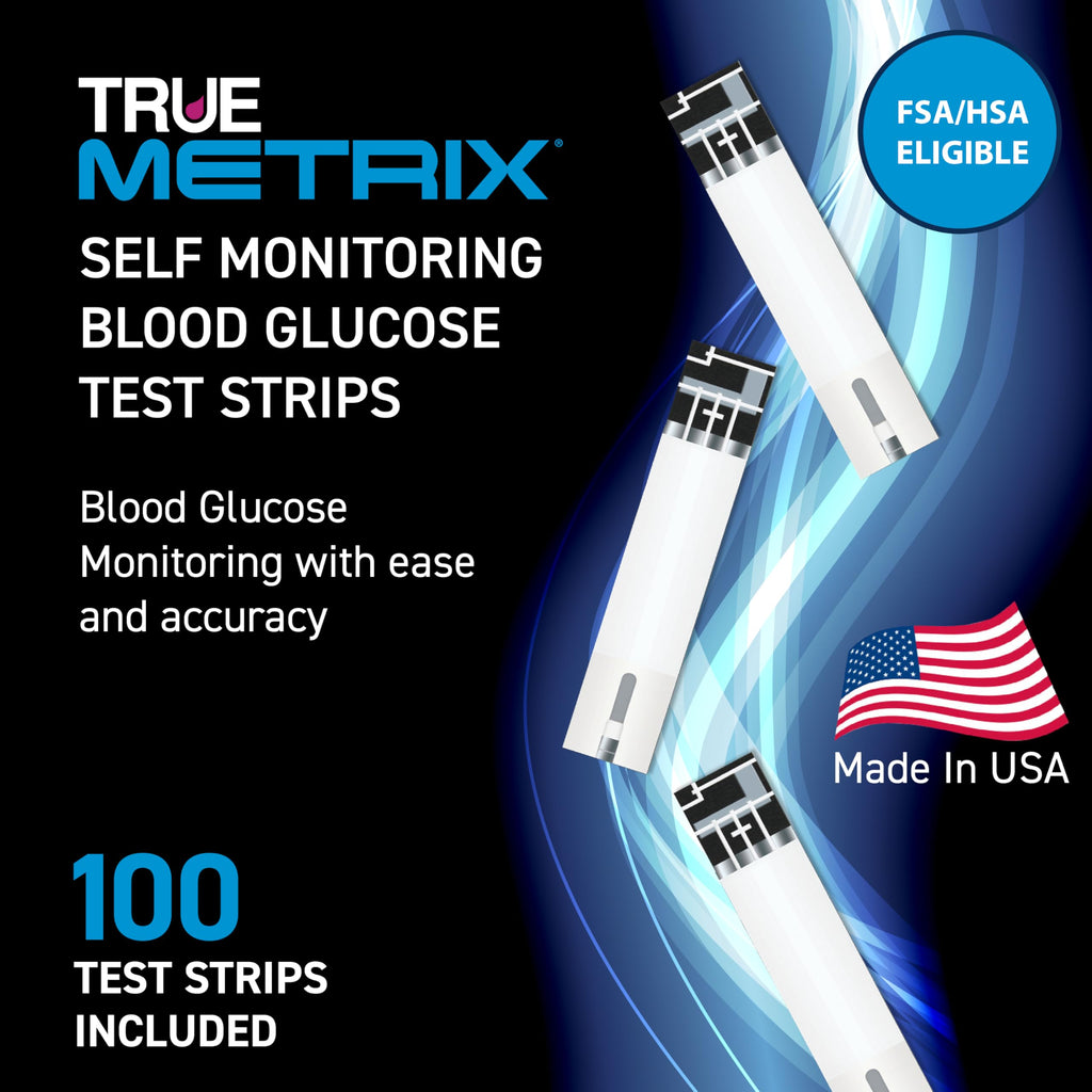 Glucose Test Strips 100 Count, 30G Lancets 100 Count O2404