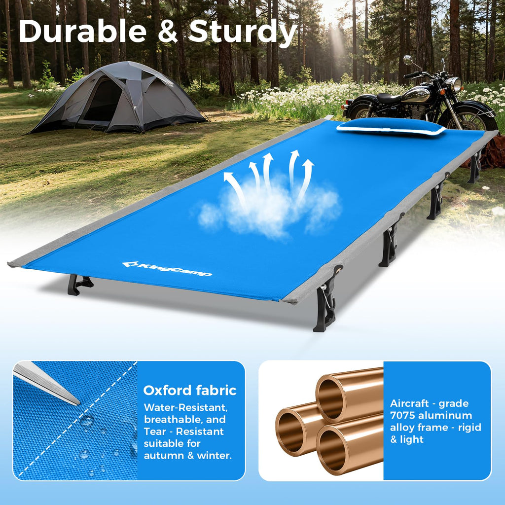 Ultralight Camping Cot 265 Lbs Blue B48147