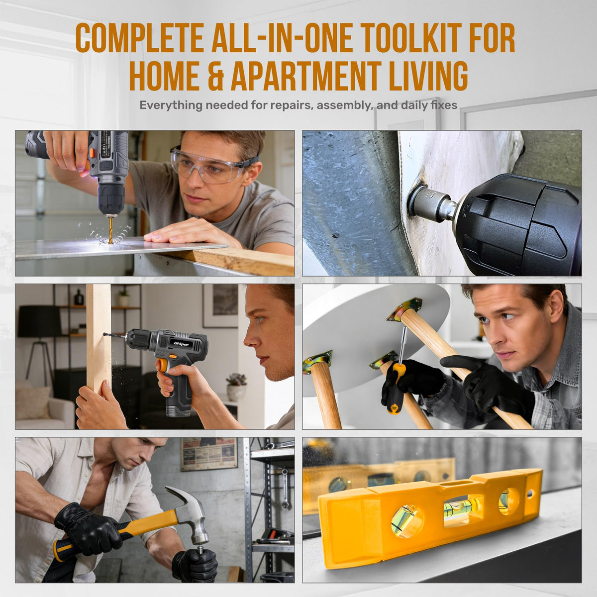 8V Cordless Drill Set & Household Tool Kit Q37163