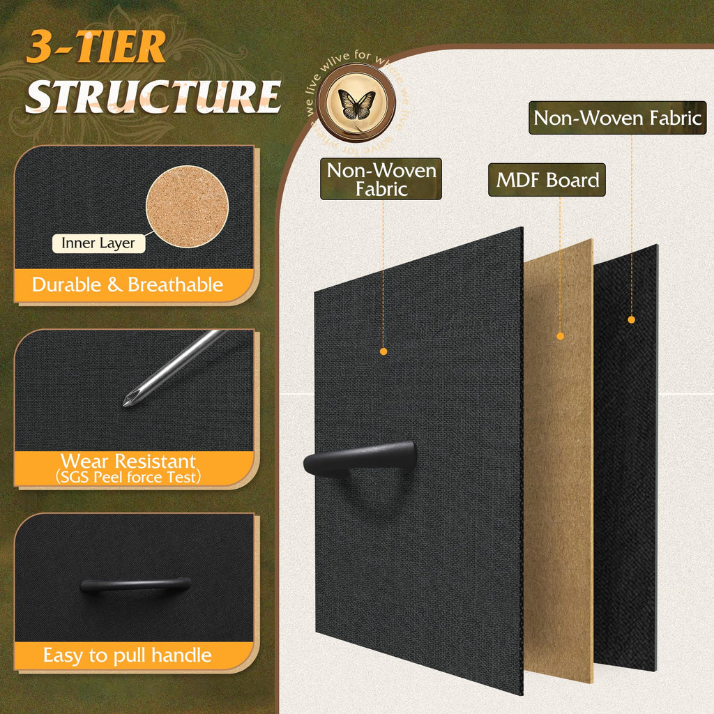 Black 6 Drawer Tall Dresser R4769