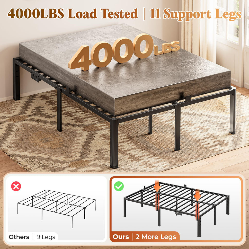 Queen Bed Frame with Charging Station N7094