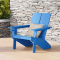 Pacific Blue HDPE Adirondack Chair with Cup Holder D2045