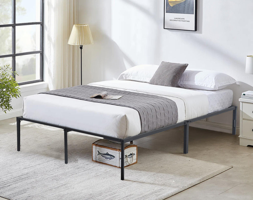 14 Inch Full Size Metal Bed Frame with Storage U31811